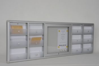 Posta kutusu 12 daire bariyerli ilan panolu