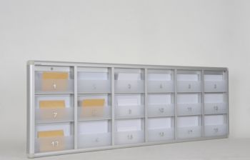 Posta kutusu 18 daire oynar bariyerli